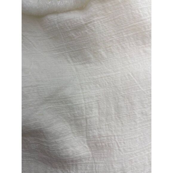 Line + Dot Women White Textured Off Shoulder Self-Belted Slit Midi Dress Size S - Picture 9 of 12